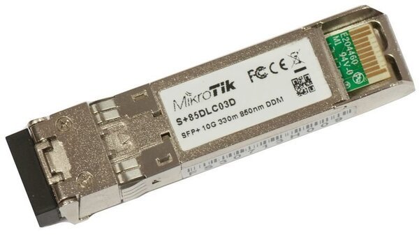 SFP+трансивер MikroTik SFP+ module 10G MM 300m 850nm Dual LC-connector (S+85DLC03D)