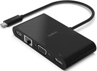 USB хаб Belkin USB-C – Ethernet, HDMI, VGA, USB-A, black (AVC005BTBK)