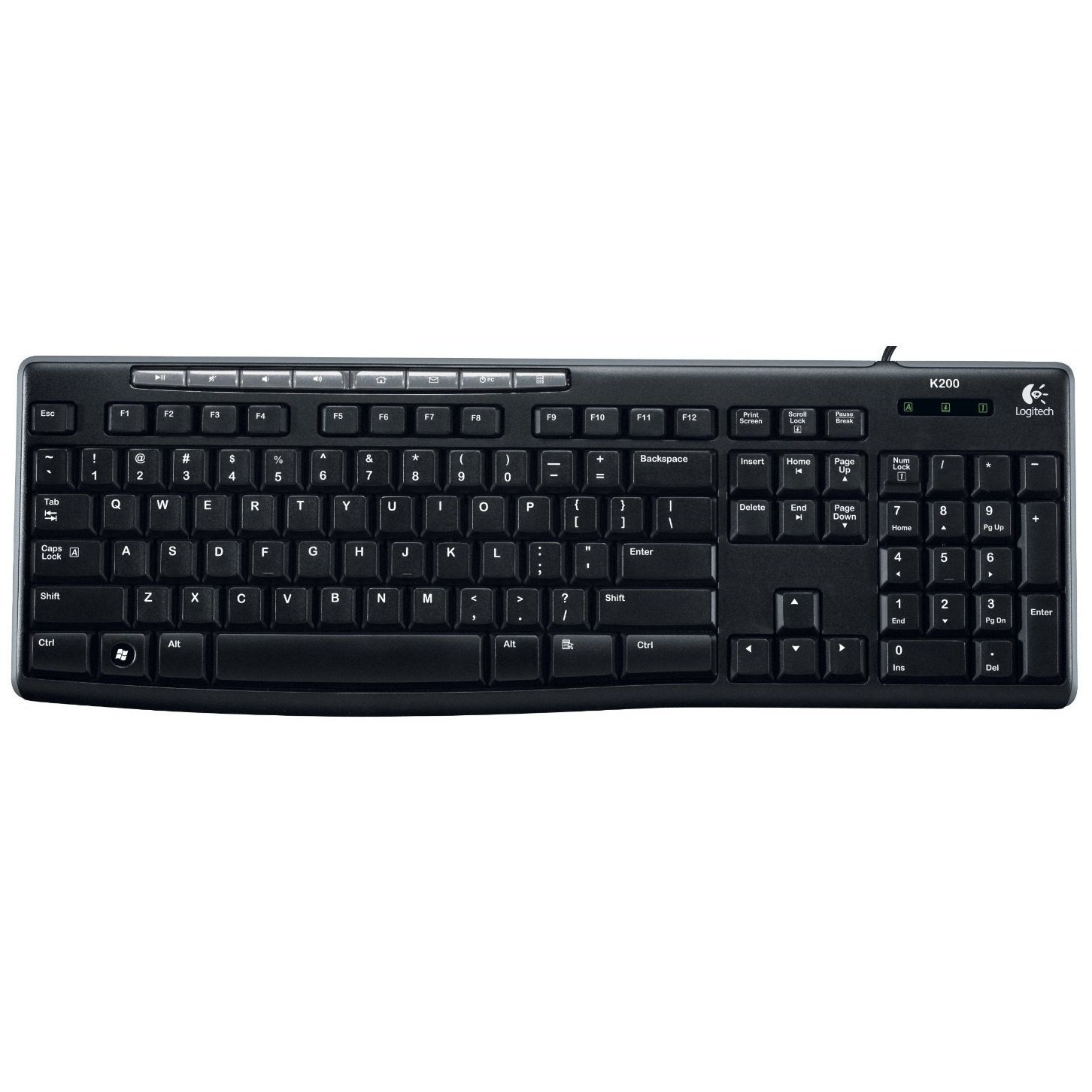 Клавиатура Logitech Media Keyboard K200 USB Ru (920-002746) фото 