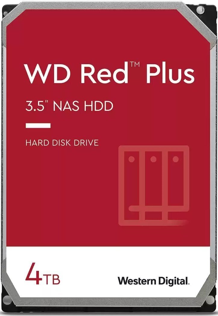 Жесткий диск внутренний WD 3.5&quot; SATA 3.0 4TB 5400 128MB Red Plus NAS (WD40EFZX) фото 