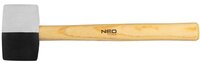 Киянка Neo Tools, чорно-біла, бойок 58 мм, 450 г, ручка дерев`яна (25-067)