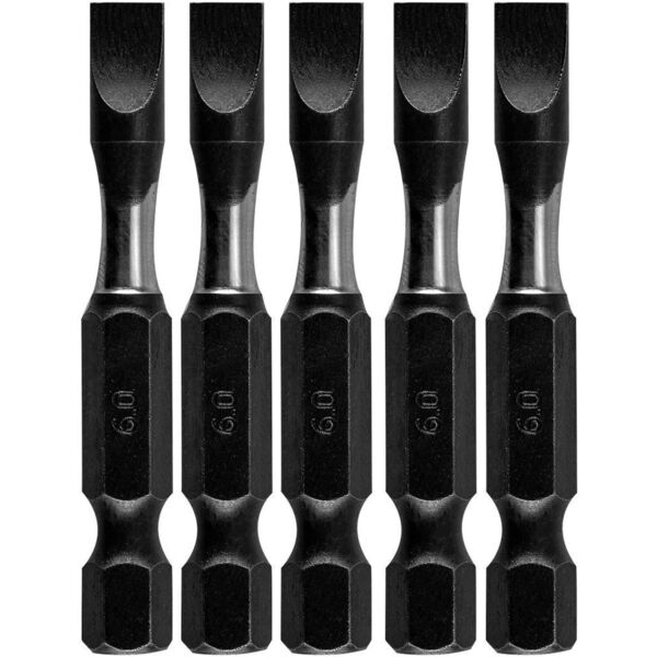 

Биты Neo Tools ударные NEО, 50 мм, SL6 - 5 шт., сталь S2
