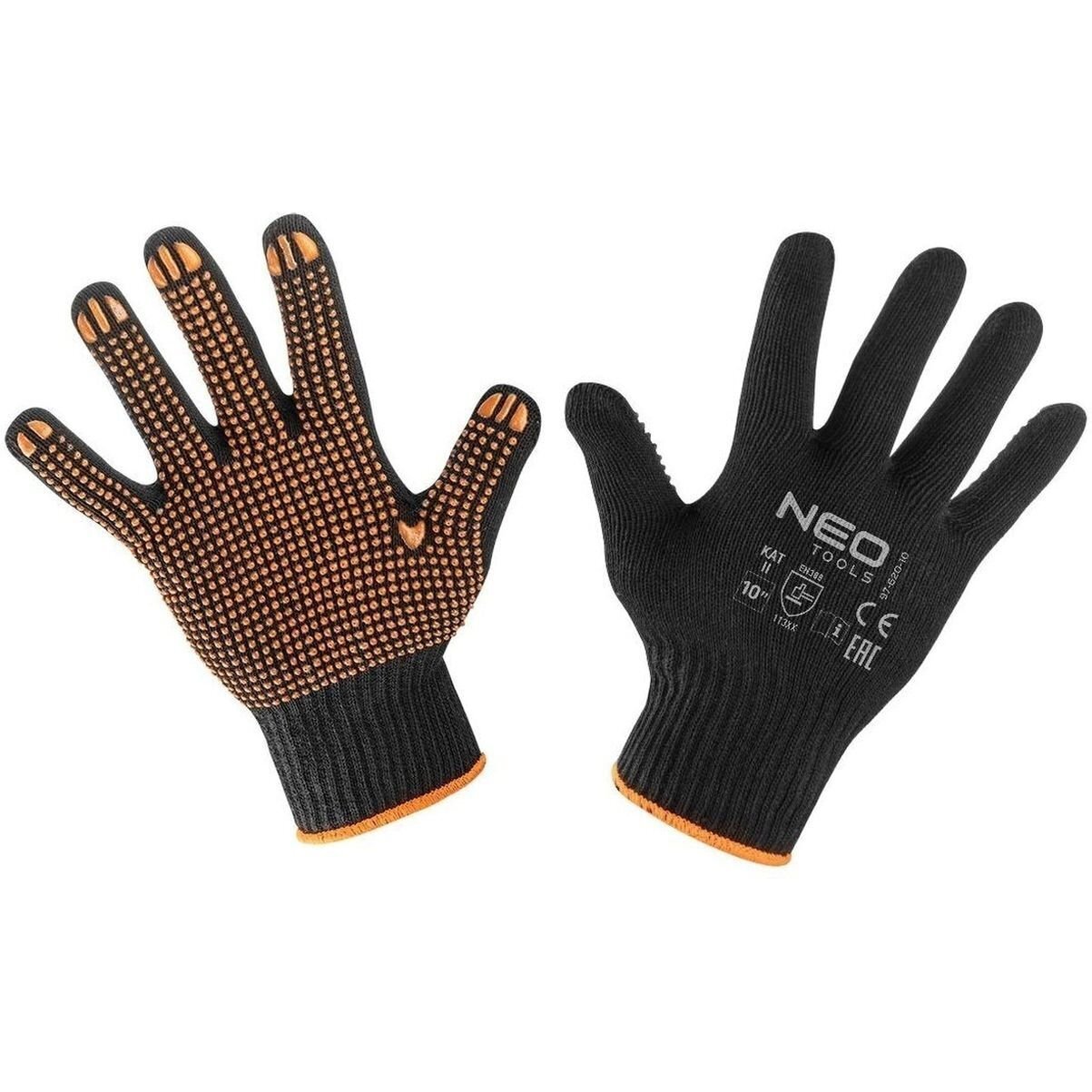 Перчатки Neo Tools рабочие, хлопок и полиэстер, пунктир, размер 10 (97-620-10) фото 