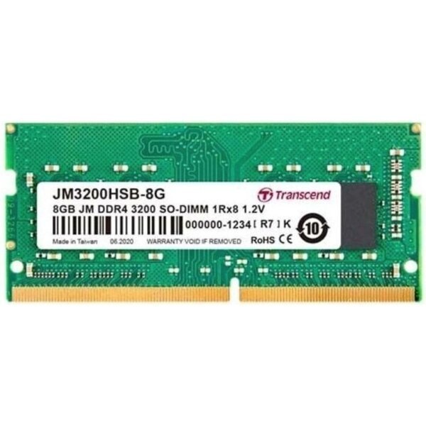 Акція на Память для ноутбука Transcend DDR4 3200 8GB SO-DIMM (JM3200HSB-8G) від MOYO