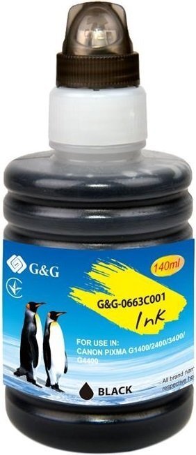 Контейнер з чорнилом G&amp;G для Canon GI-490 PIXMA G1400/G2400/G3400 Black 135ml (G&amp;G-0663C001)фото