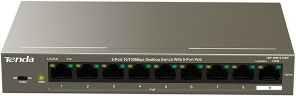 Коммутатор TENDA TEF1109P-8-102W