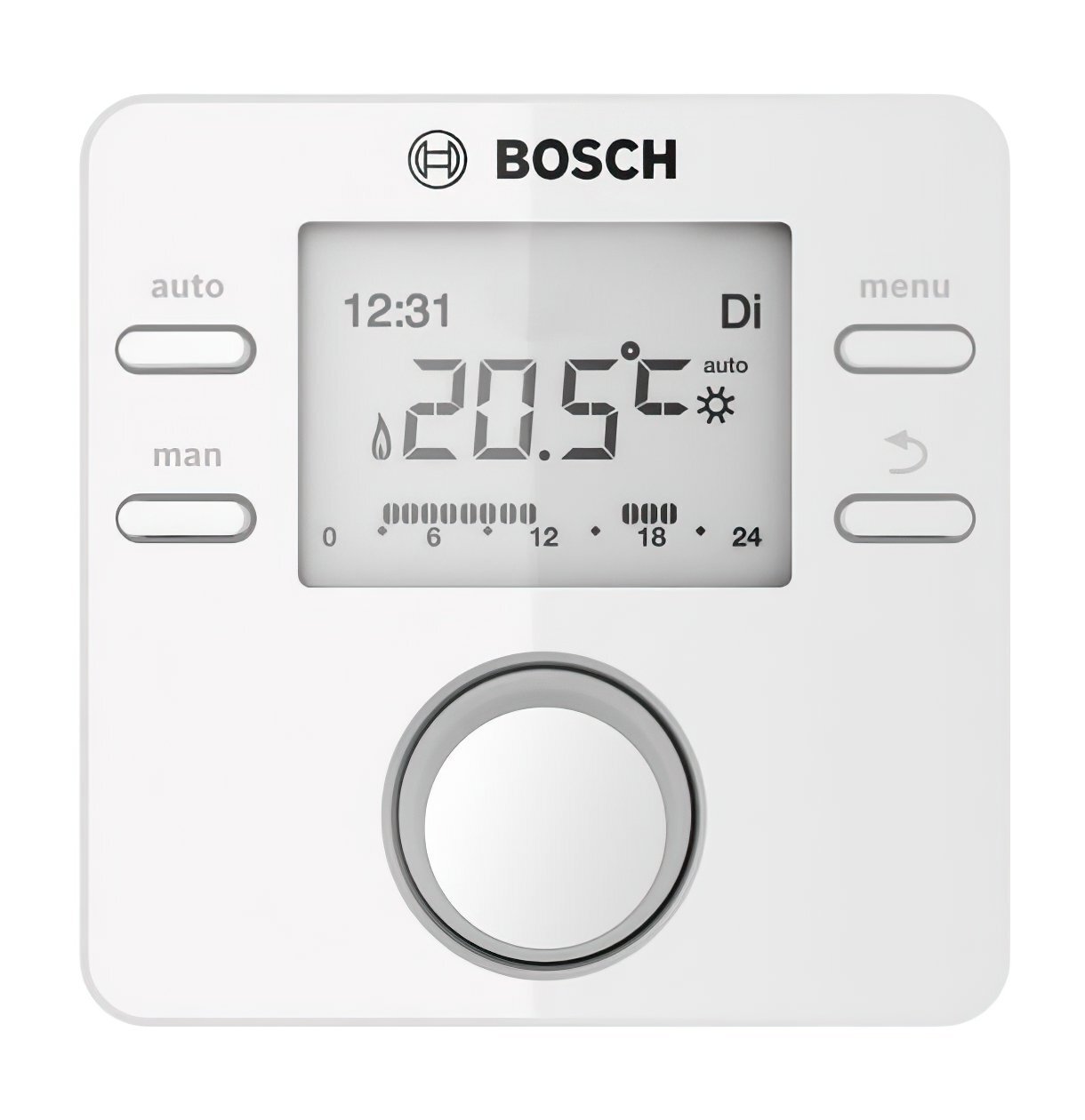 Комнатный терморегулятор отопления Bosch CR100 RF в комплекте с приёмником MB, беспроводной фото 