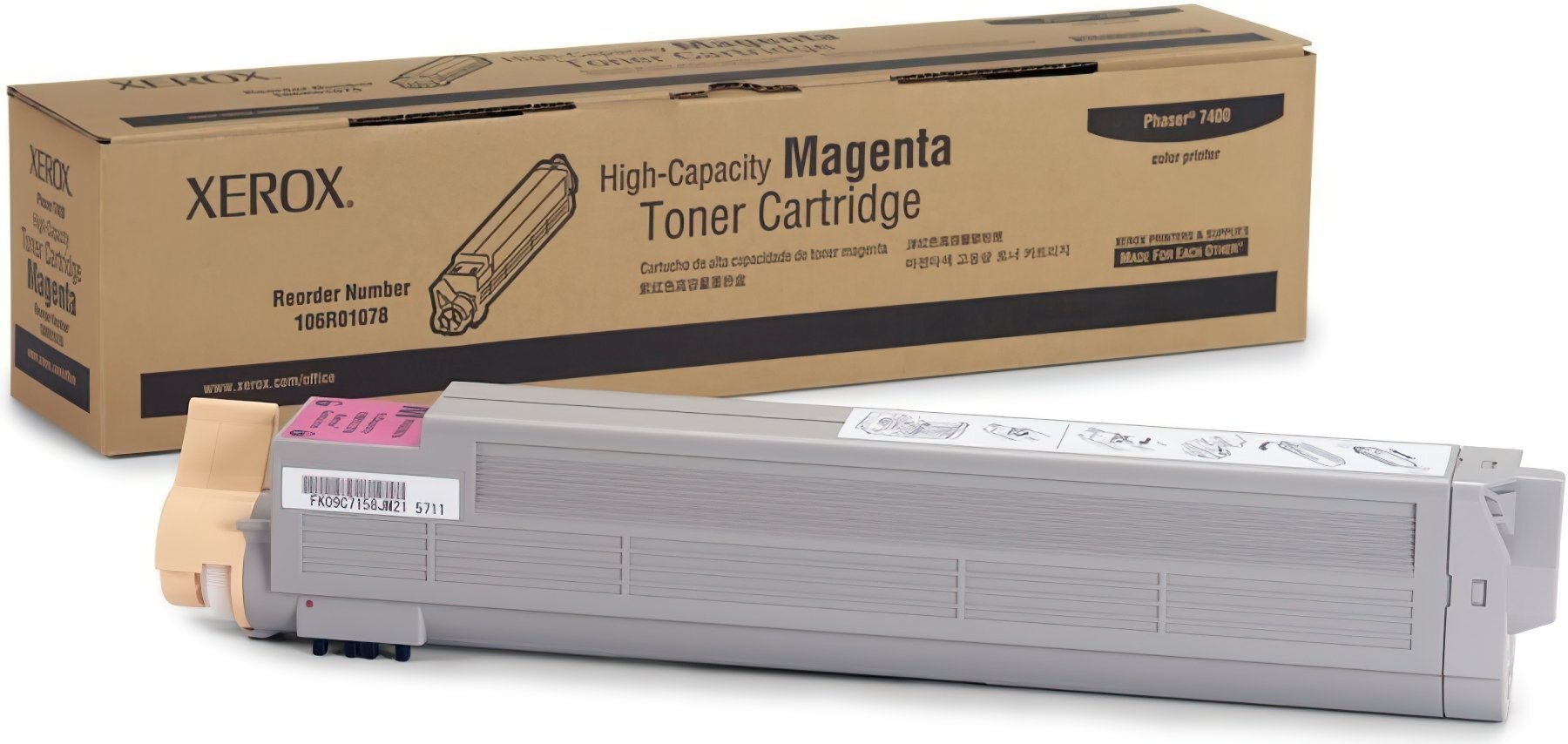 Тонер-картридж лазерный Xerox PH7400 Magenta,Max (106R01078) фото 1