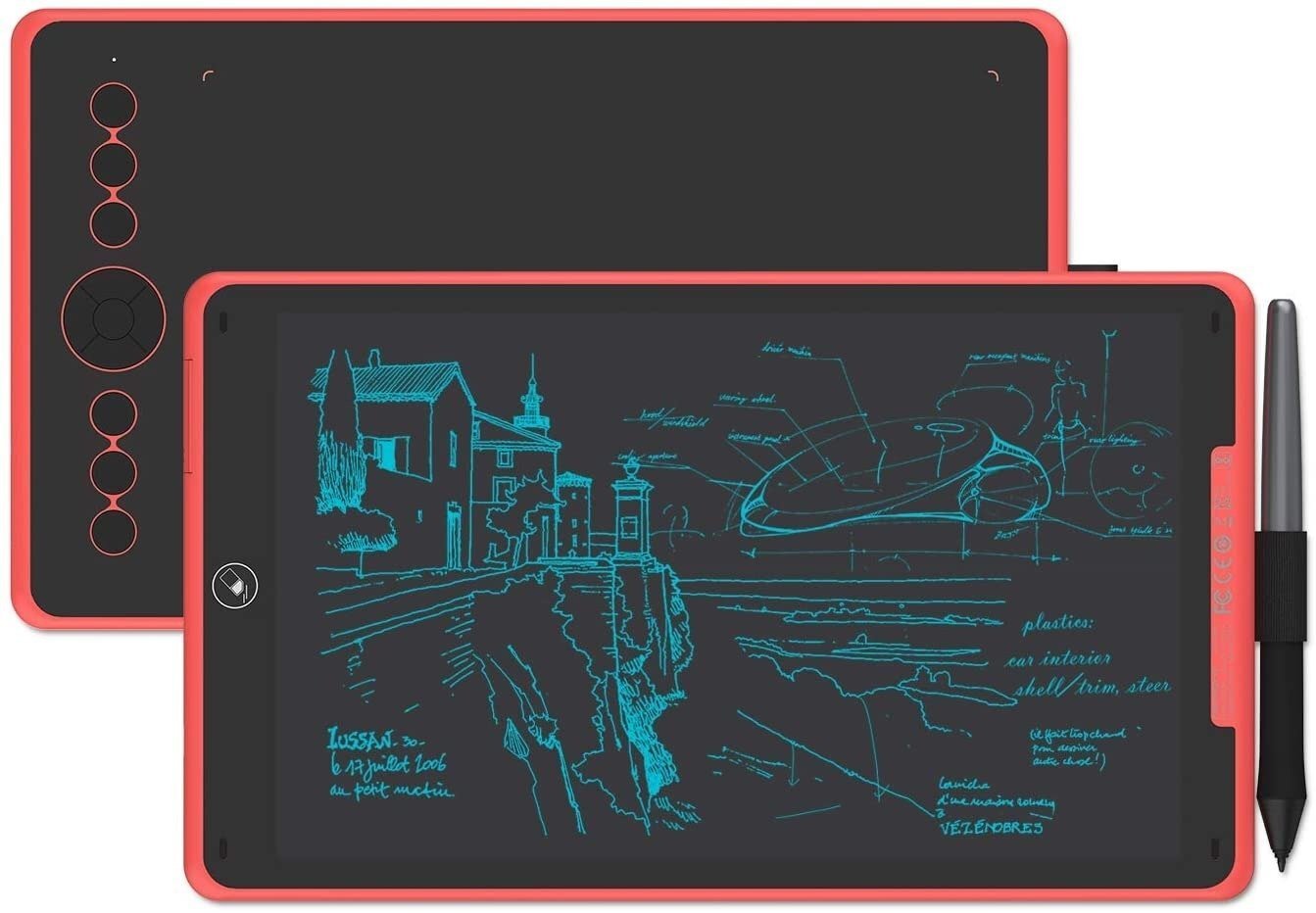 Графический планшет Huion Inspiroy Ink H320M, Coral red (H320MCR) фото 