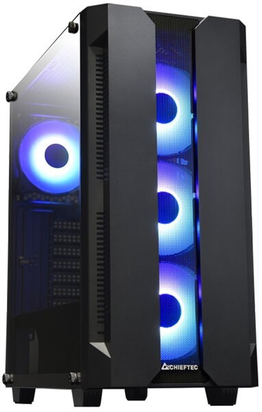 Корпус CHIEFTEC Gaming Hunter Tempered Glass Edition, без БП, черный (GS-01B-OP)