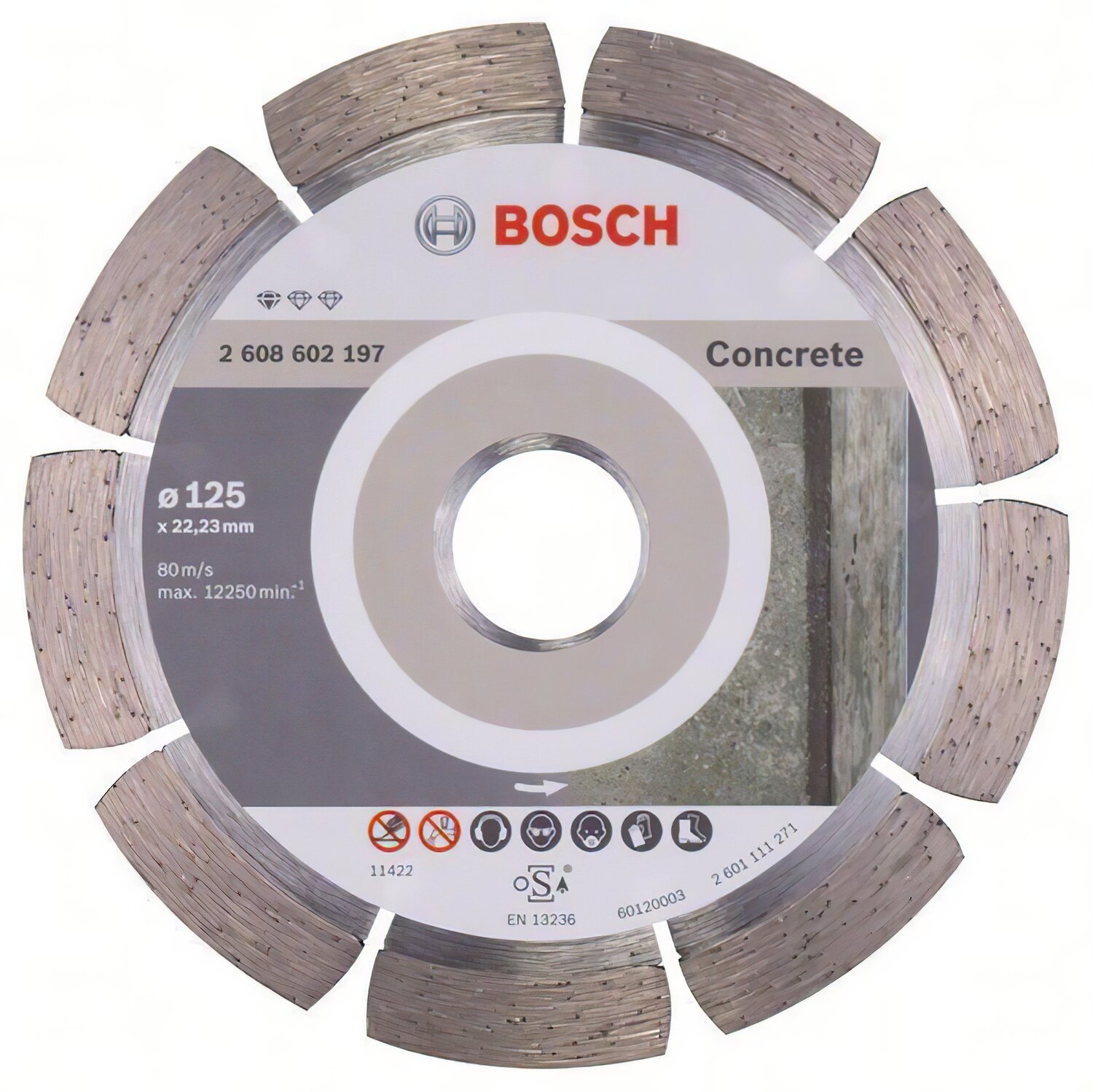 Алмазный диск Bosch Standard for Concrete 125-22.23, по бетону фото 