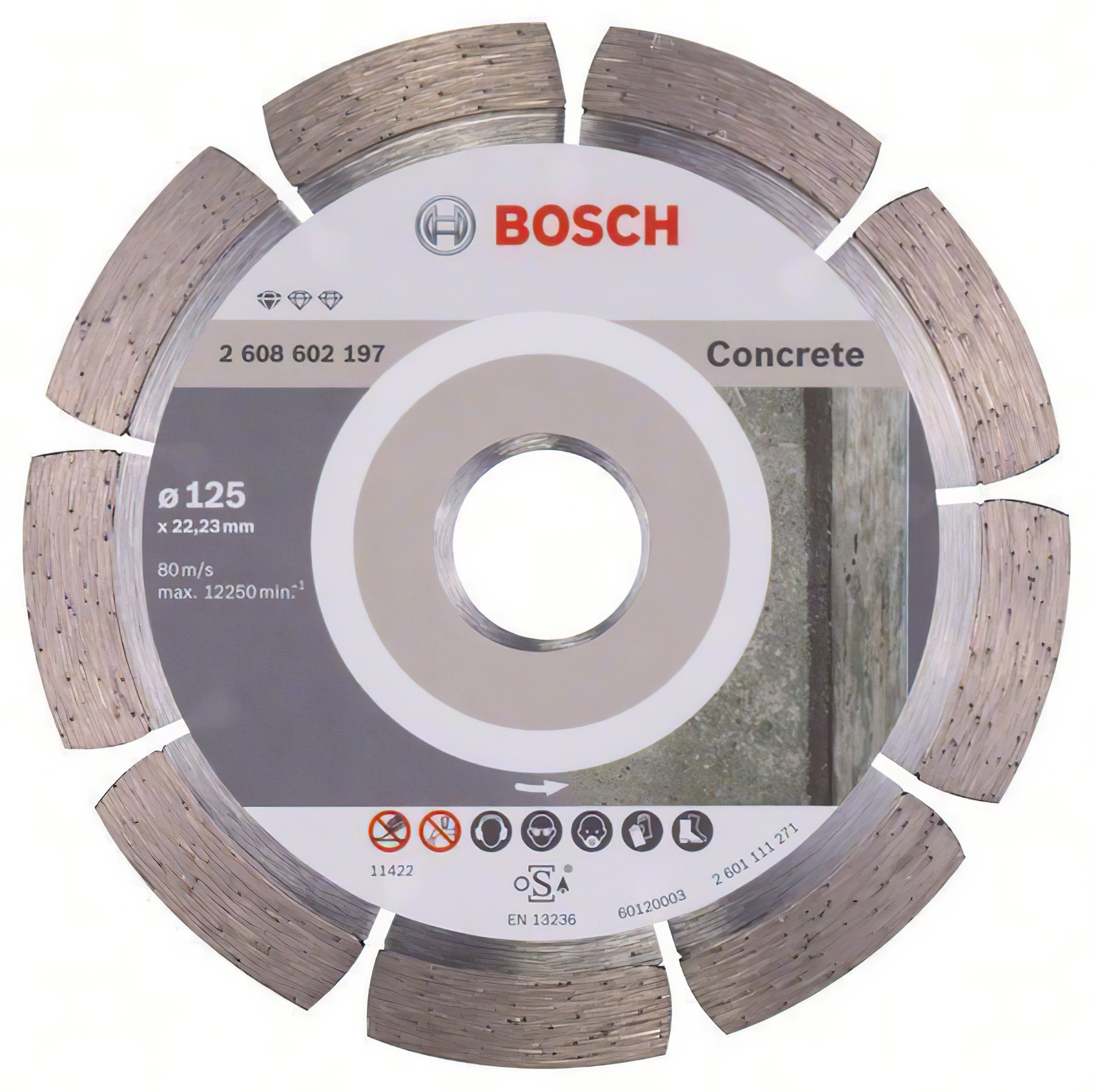 Алмазный диск Bosch Standard for Concrete 125-22.23, по бетону фото 1