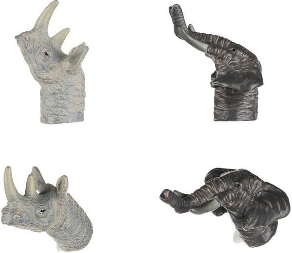 

Игровой набор Same Toy Пальчиковый театр 2 ед, Носорог и Слон X241Ut-5