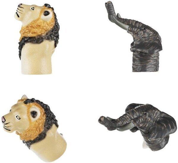 

Игровой набор Same Toy Пальчиковый театр 2 ед, Лев и Слон X241Ut-2