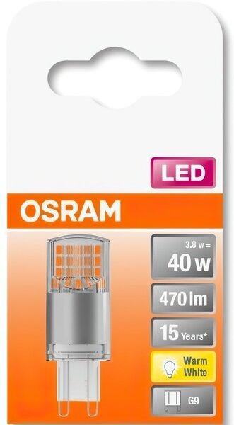 Лампа светодиодная Osram LedPIN40 3,8W / 827 230V CL G9 10X1