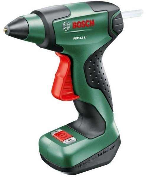 

Пистолет клеевой Bosch PKP 3,6 LI, 3.6В, стержень 7х150мм, 0.3кг (0603264620)