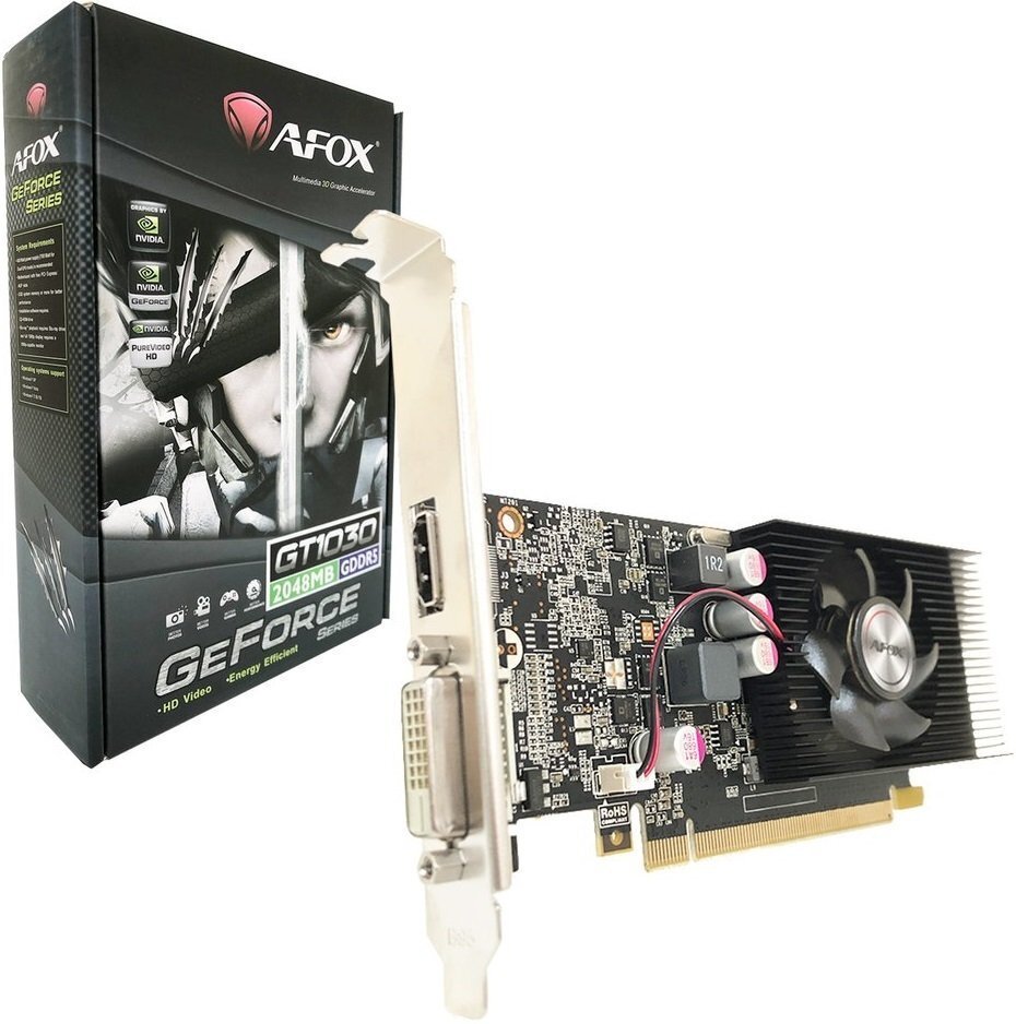 Видеокарта AFOX GeForce GT1030 2GB GDDR5 (AF1030-2048D5L7) фото 