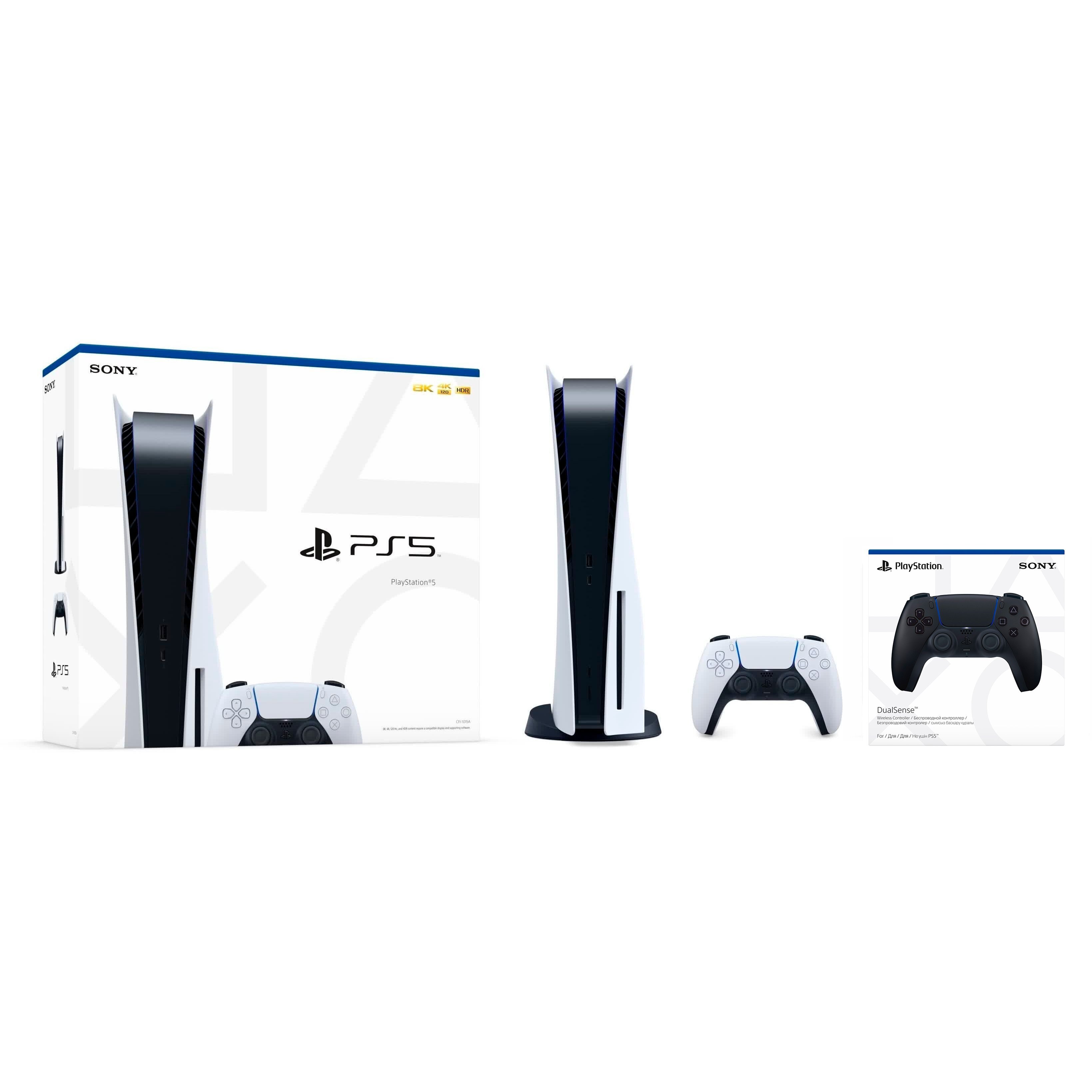 PlayStation 5 + Беспроводной геймпад DualSense для PS5 Black фото 1