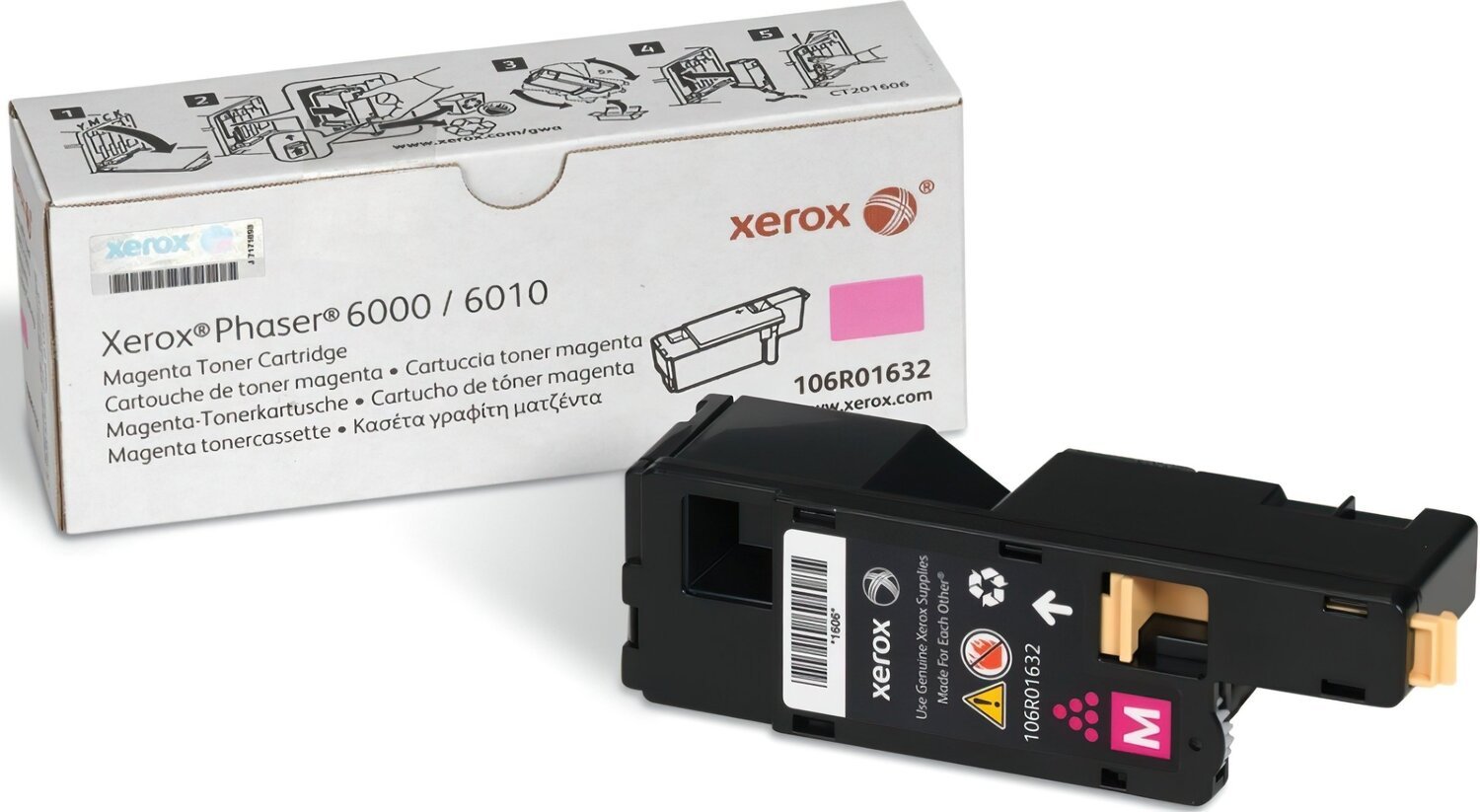 Тонер-картридж лазерный Xerox PH6000/6010N/WC6015 Magenta (106R01632) фото 