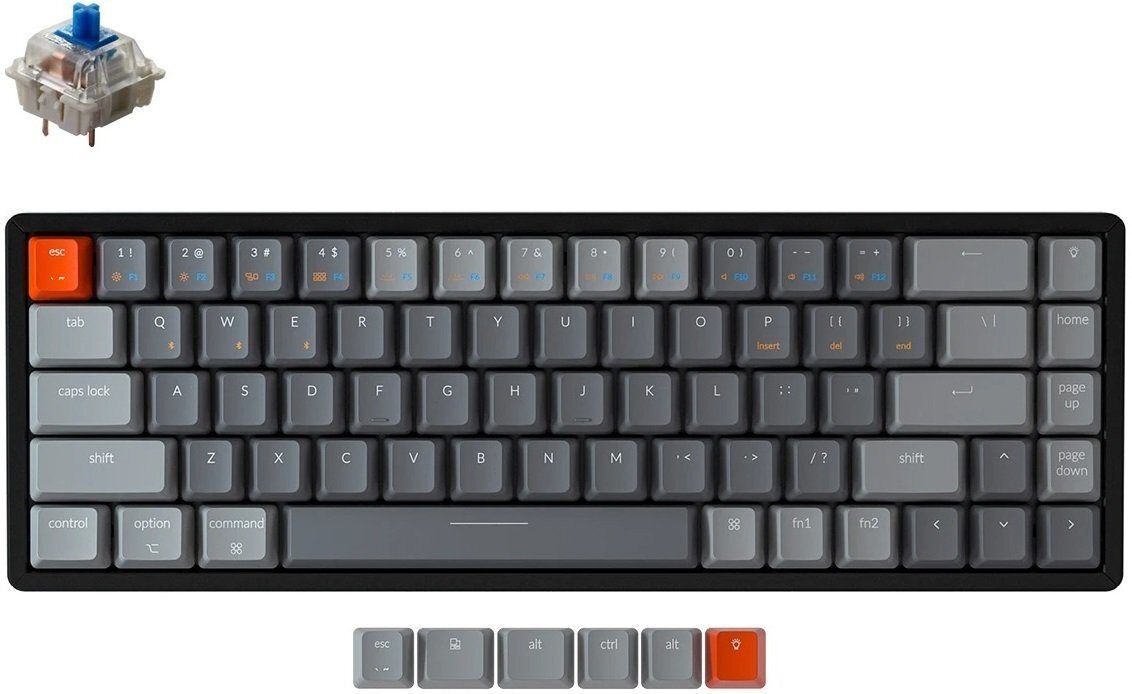 Клавиатура Keychron K6 68 keys, Aluminum Frame Hot-Swap RGB, Blue (K6W2_Keychron) фото 
