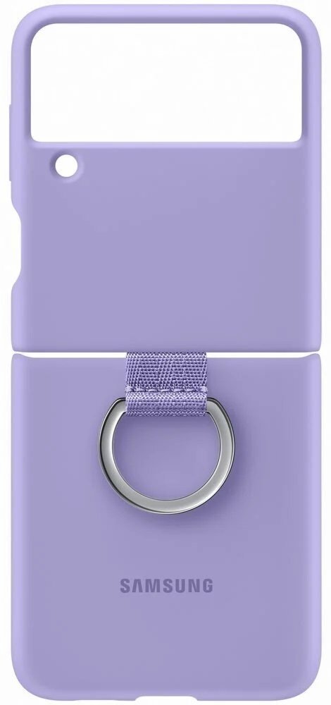 Чехол Samsung для Galaxy Flip 3 Silicone Cover with Ring Lavender (EF-PF711TVEGRU) фото 