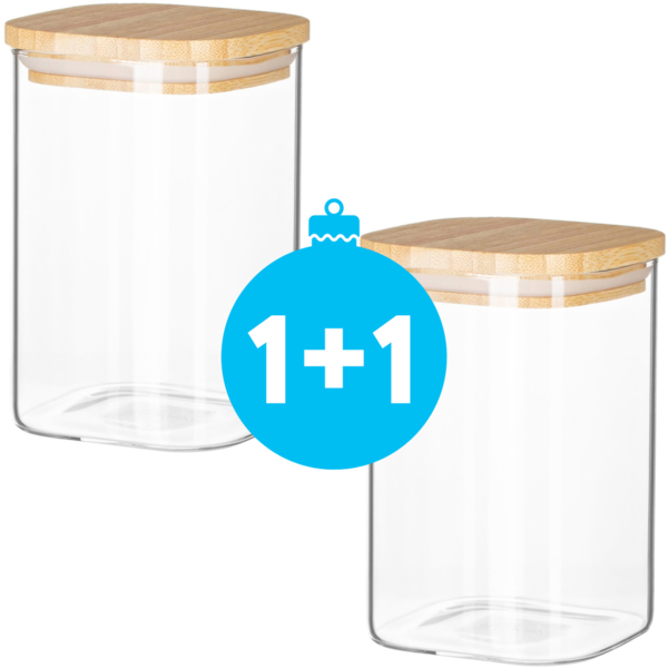 Банка для хранения ARDESTO Fresh, квадратная, 480 мл (AR1348BLS)