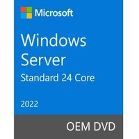 Операционная система Microsoft Windows Server Standard 2022 64Bit English 1pk OEM DVD 24 Core (P73-08346)