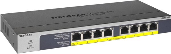 Коммутатор NETGEAR GS108PP 8xGE PoE+, неуправляемый