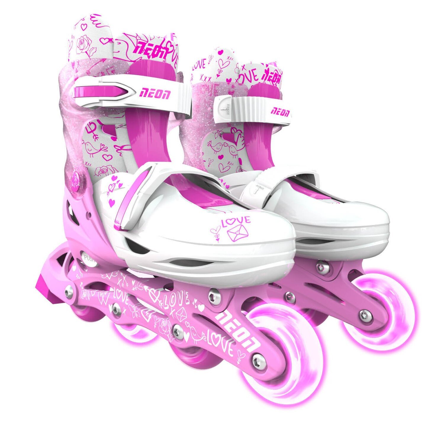 Роликовые коньки Neon Inline Skates Розовый (Размер 30-33) фото 