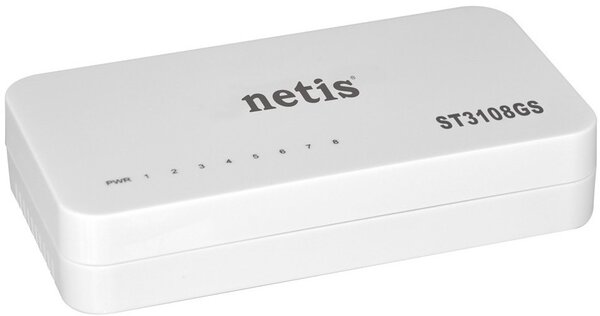 

Коммутатор Netis ST3108GS 8xGE, неуправляемый