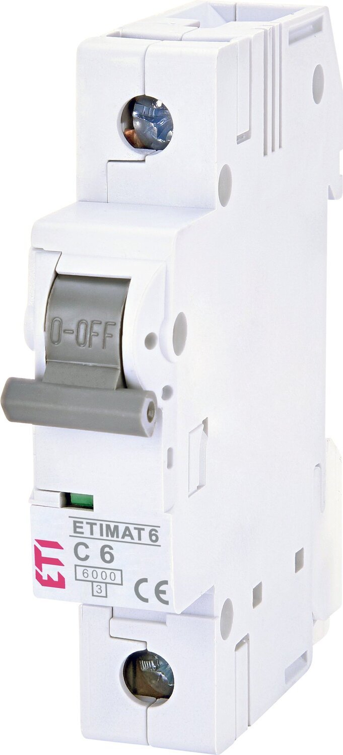 Автоматический выключатель ETI, ETIMAT 6 1p С 6А (6 kA) (2141512) фото 