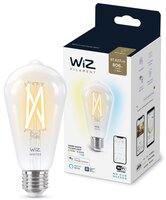 Розумна лампа WiZ E27 7W (60W 806Lm) ST64 2700-6500K філаментна Wi-Fi (929003018601)