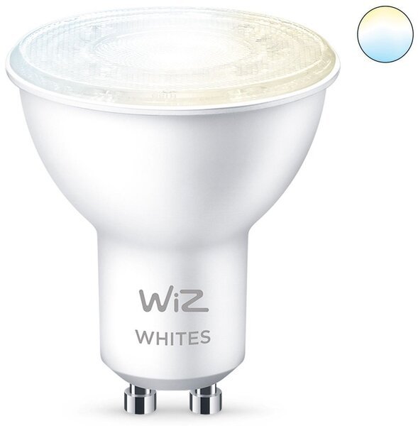 Акція на Умная лампа WiZ GU10 4.7W (50W 400Lm) 2700-6500K Wi-Fi (929002448302) від MOYO