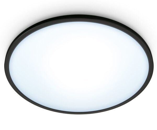 Акція на Умный потолочный светильник WiZ SuperSlim Ceiling 16W 2700-6500K Wi-Fi черный (929002685201) від MOYO