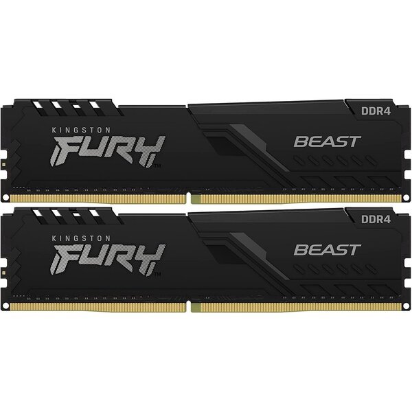 Память для ПК Kingston DDR4 3200 16GB KIT (8GBx2) FURY Beast Black (KF432C16BBK2/16)