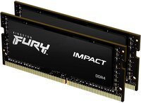 Пристрій для ноутбука Kingston DDR4 3200 16GB KIT (8GBx2) SO-DIMM FURY Impact (KF432S20IBK2/16)