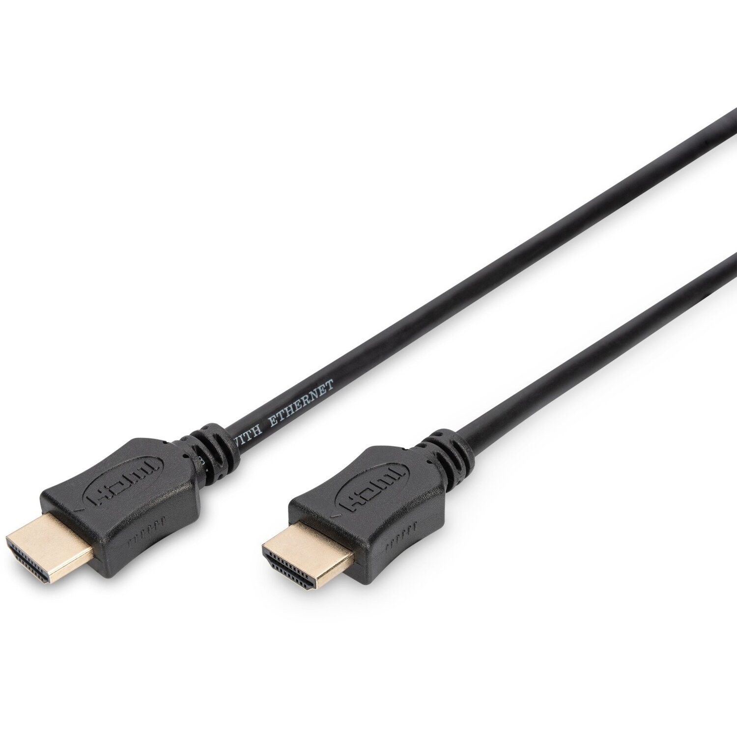 Кабель HDMI (M/M) DIGITUS, 2м, High Speed/Ethernet, Black (AK-330107-020-S) фото 