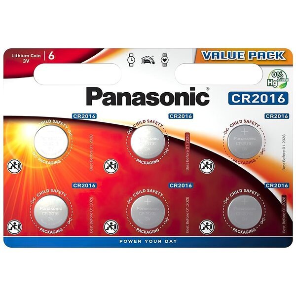 

Батарейка Panasonic CR 2016 BLI 6 Lithium (CR-2016EL/6B)