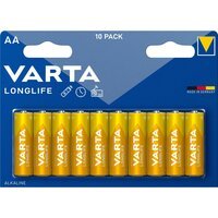 Батарейка VARTA LONGLIFE AA BLI 10 ALKALINE (4106101461)
