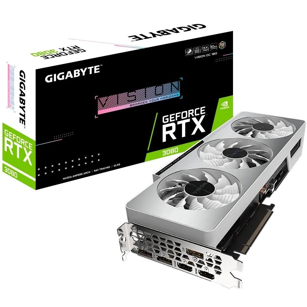 Видеокарта GIGABYTE GeForce RTX3080 10GB GDDR6 VISION OC LHR (GV-N3080VISION_OC-10GD_2) фото 