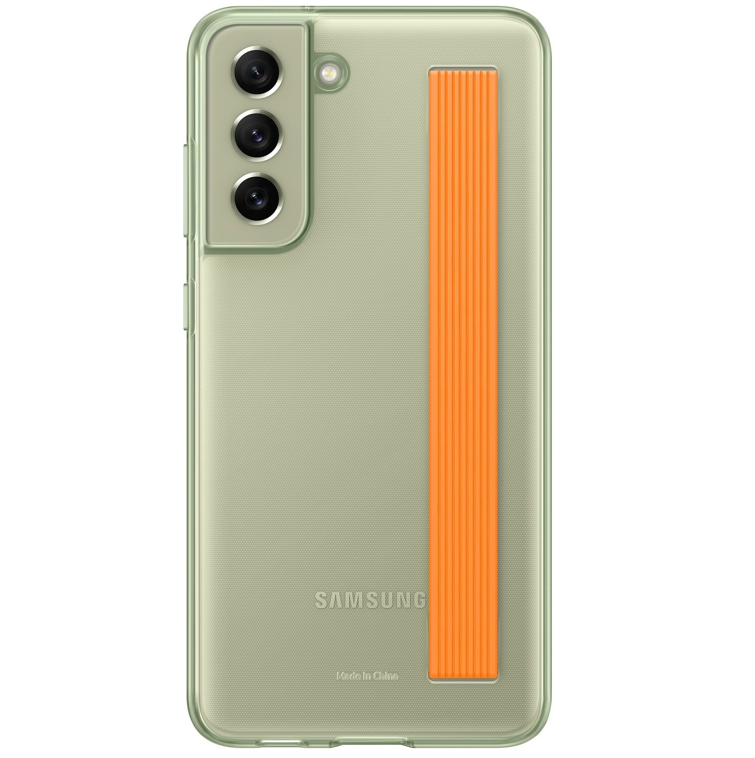 Чохол Samsung для Galaxy S21 FE (G990) Clear Strap Cover Olive Green (EF-XG990CMEGRU)фото