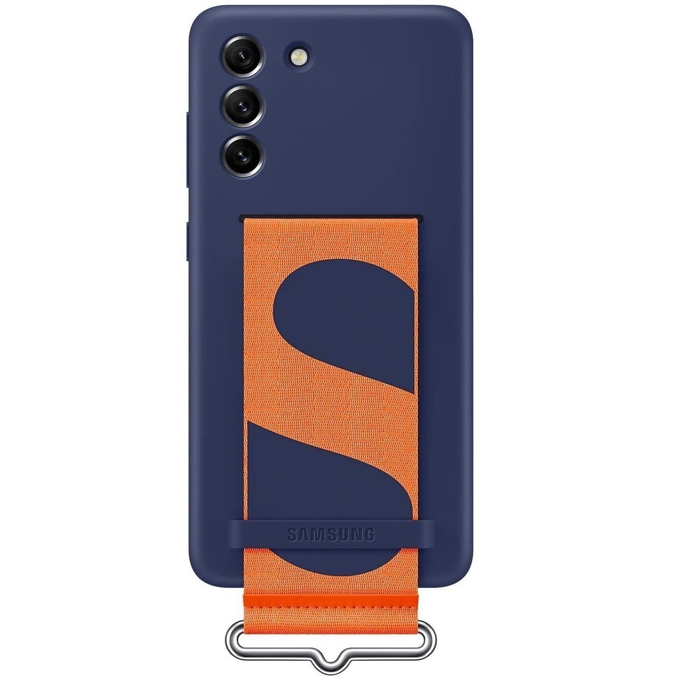 Чехол Samsung для Galaxy S21 FE (G990) Silicone with Strap Cover Navy (EF-GG990TNEGRU) фото 1