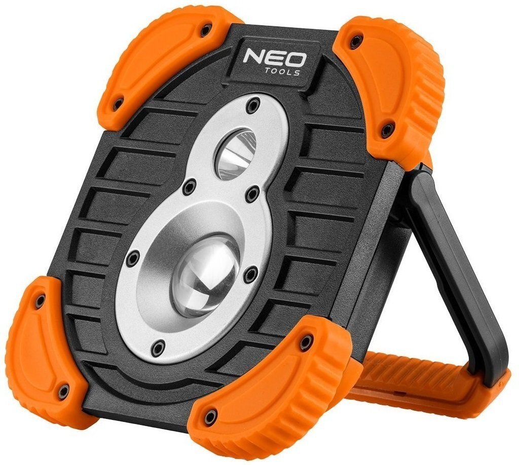 Прожектор Neo Tools, аккум., 2600мАч, 3.7 Li-ion, 10 Вт + 3 Вт, 750+ 250 люмен, 3 функции освещения, IP44 фото 