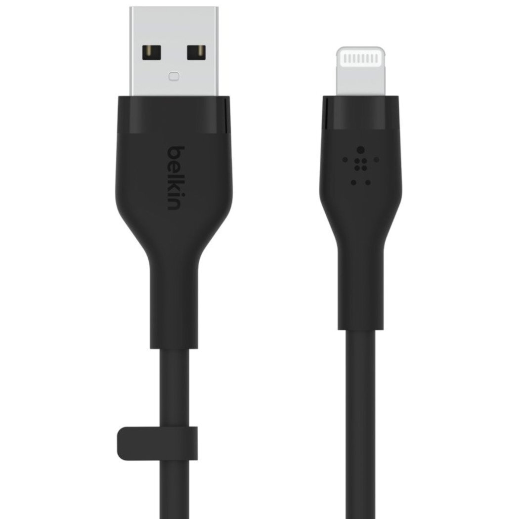 Кабель Belkin USB-A - Lightning, SILICONE, 1m, black (CAA008BT1MBK) фото 