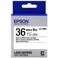 Картридж с лентой Epson LK7WBN принтеров LW-300/400/400VP/700 Black/White 36mm/9m (C53S657006)
