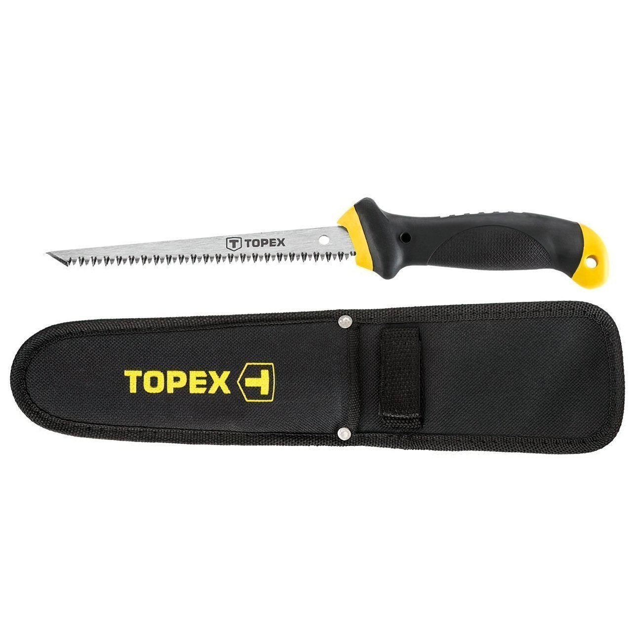 Ножовка по гипсокартону TOPEX, 150 мм, 8TPI, чехол фото 