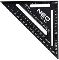 Угольник Neo Tools, 15 см, 18.3x18.3x2.2 см, 45 и 90°
