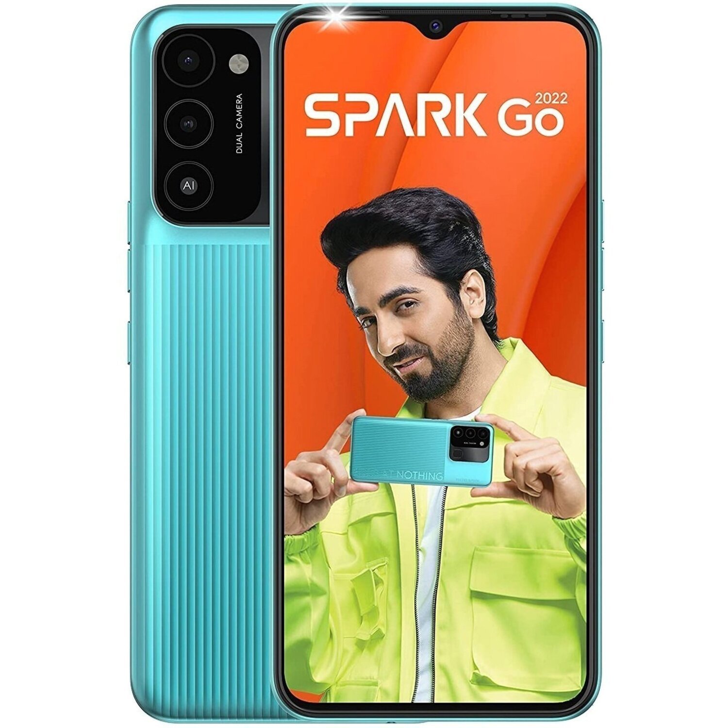 Смартфон TECNO Spark Go 2022 (KG5m) 2/32Gb Dual SIM Turquoise Cyan фото 