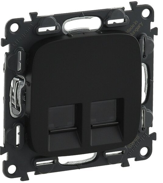 

Valena ALLURE Legrand розетка 2хRJ45 CAT.6 UTP антрацит