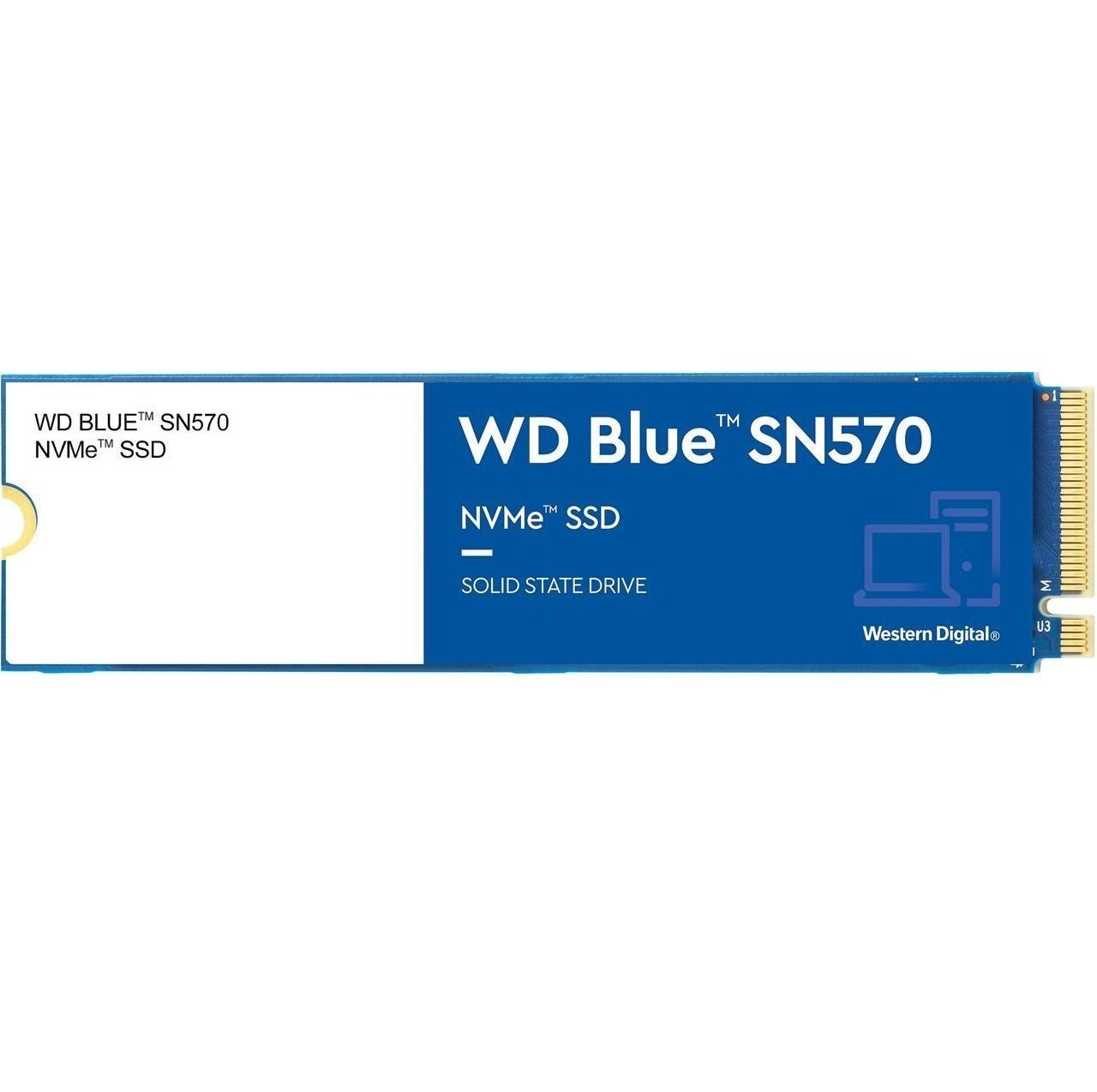 SSD накопитель WD M.2 NVMe PCIe 3.0 4x 2TB SN570 Blue 2280 TLC (WDS200T3B0C) фото 